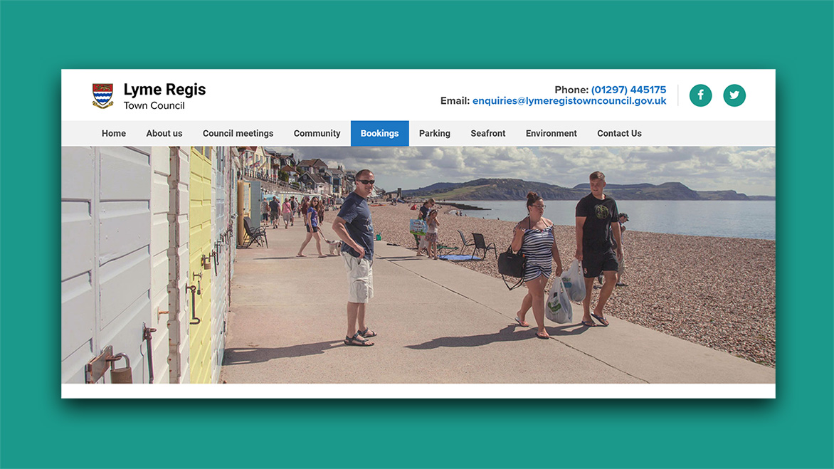 Lyme Regis Website Mockup