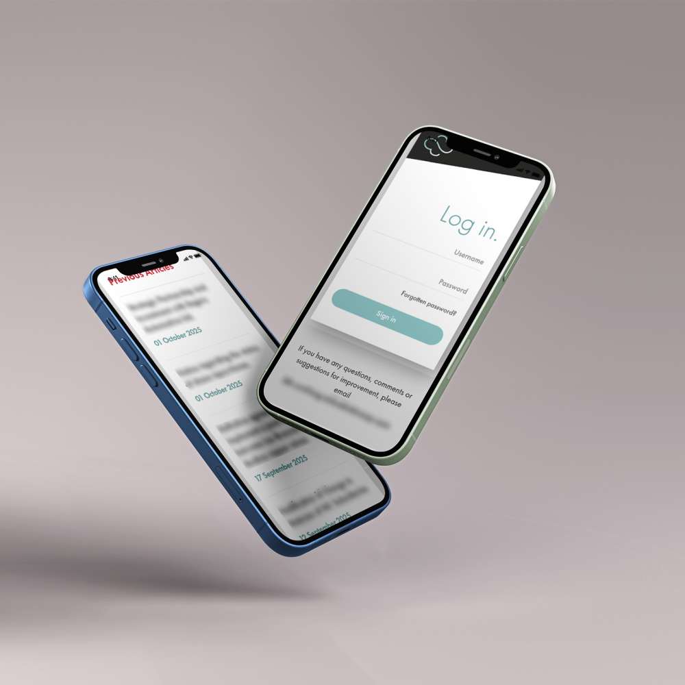 Mitsubishi Intranet featured on a smartphone