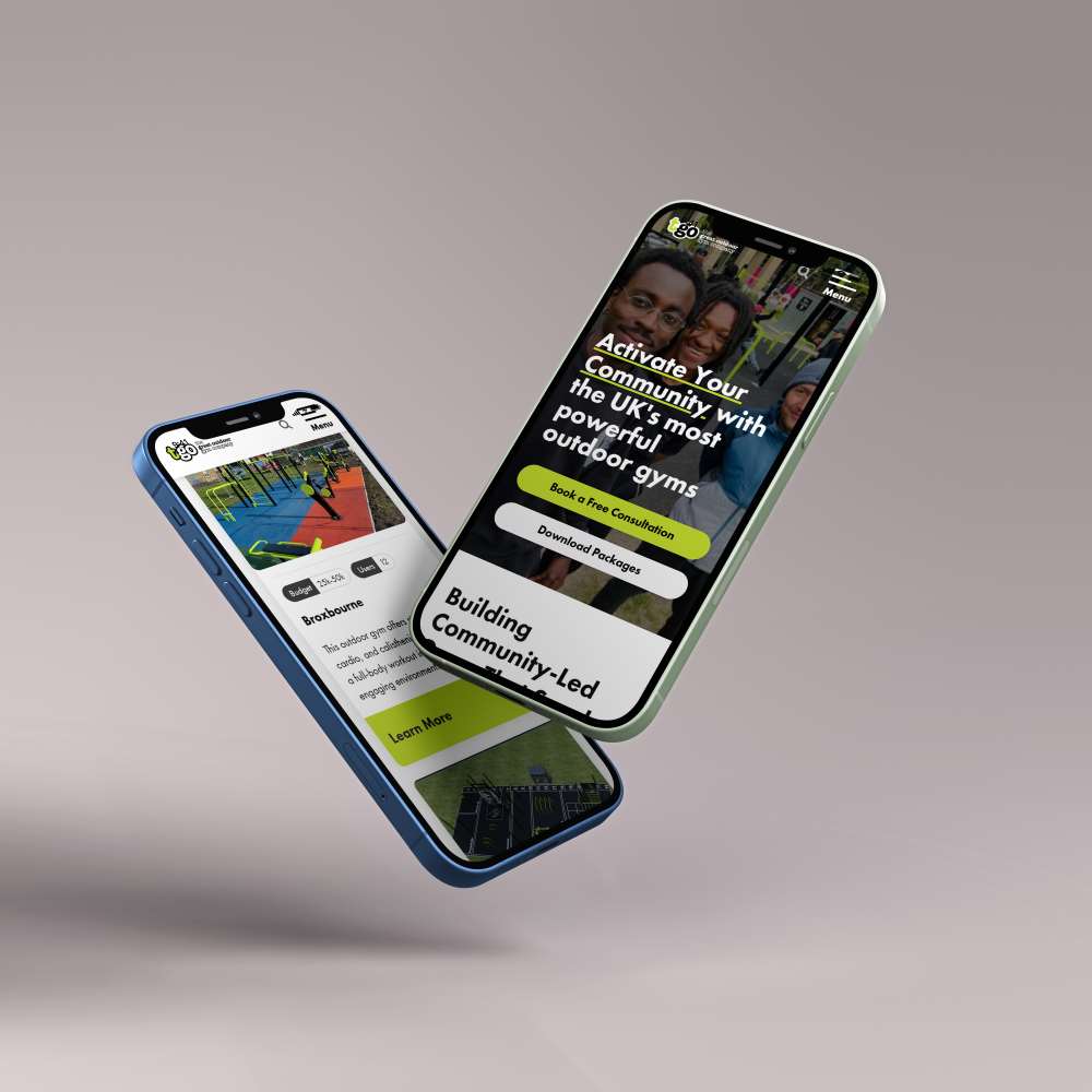 TGOGC website featured on a smartphone