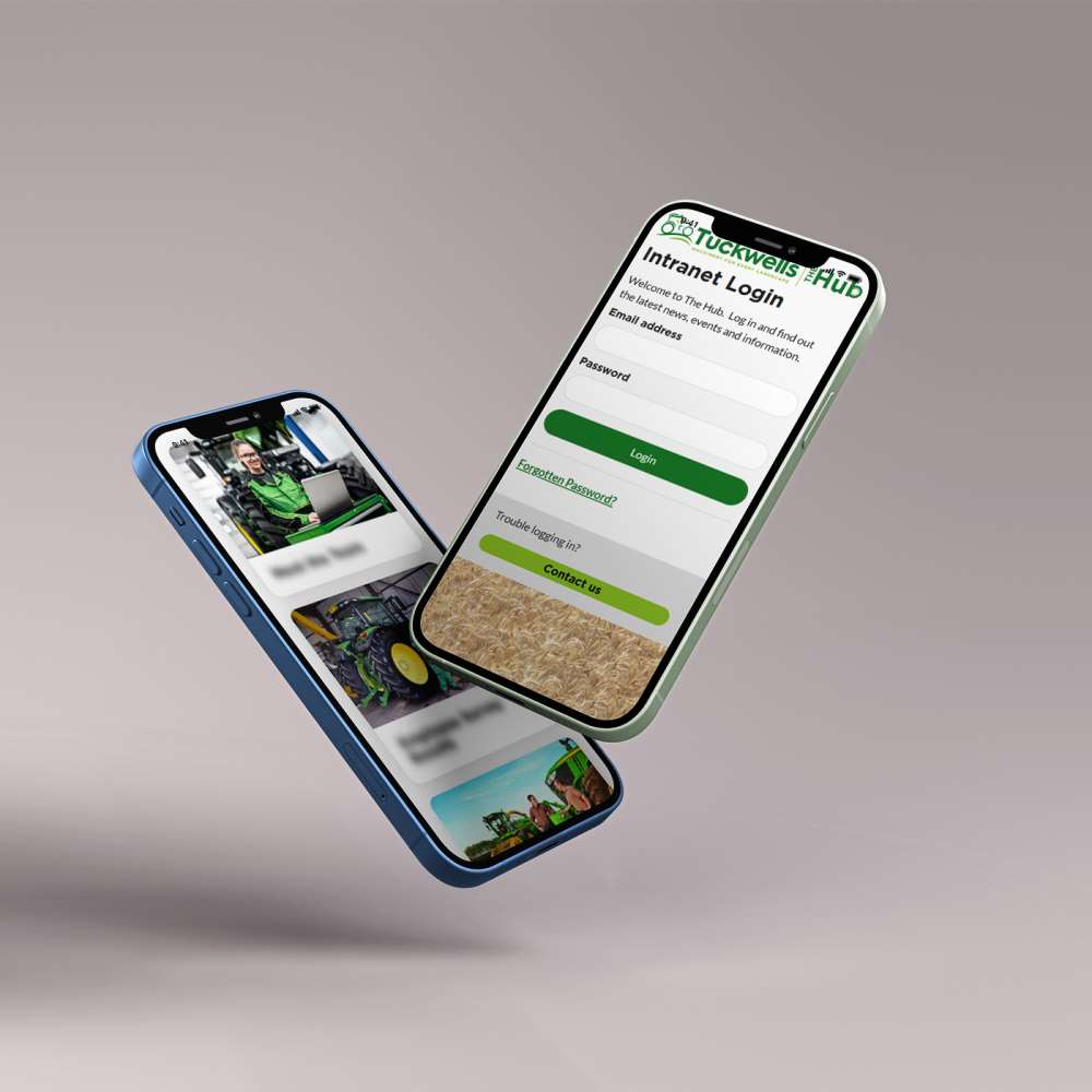 Tuckwells Intranet featured on a smartphone